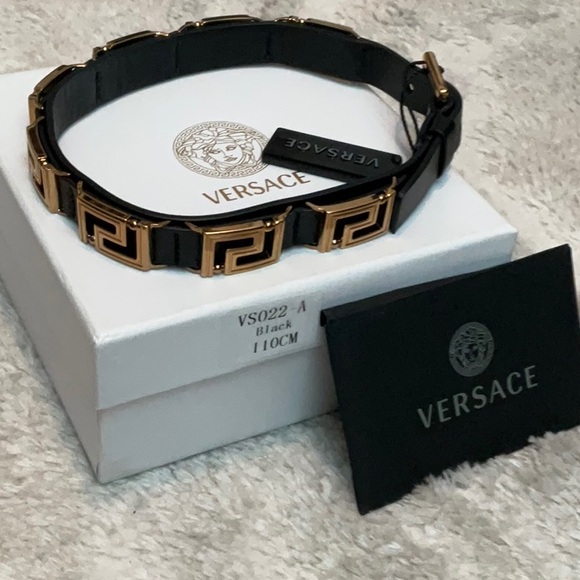NWT Versace Greca Leather Metal Chocker! - Picture 5 of 15